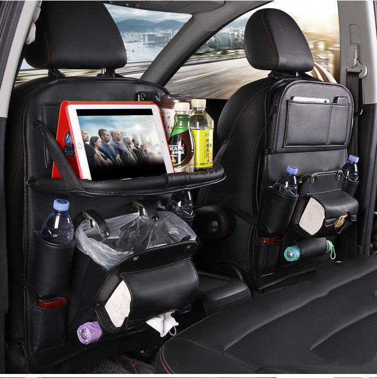 Car Storage Bag Multifunction Seat Back Tray Hanging Bag Waterproof Car Organizer Automotive Interior Accessories