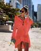 Lace-Up Beach Long Skirt Bikini Sunscreen Blouse