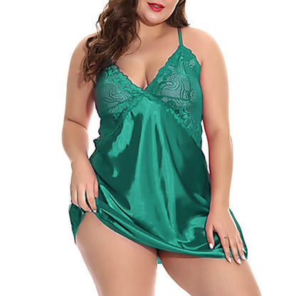 Woman Sexy Plus Size Suspender Skirt, Sexy Nightdress Teddy Lingerie