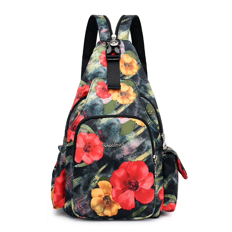 Simple Leisure Waterproof Nylon Cloth Backpack