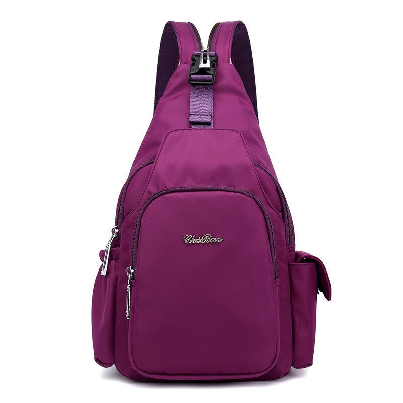 Simple Leisure Waterproof Nylon Cloth Backpack