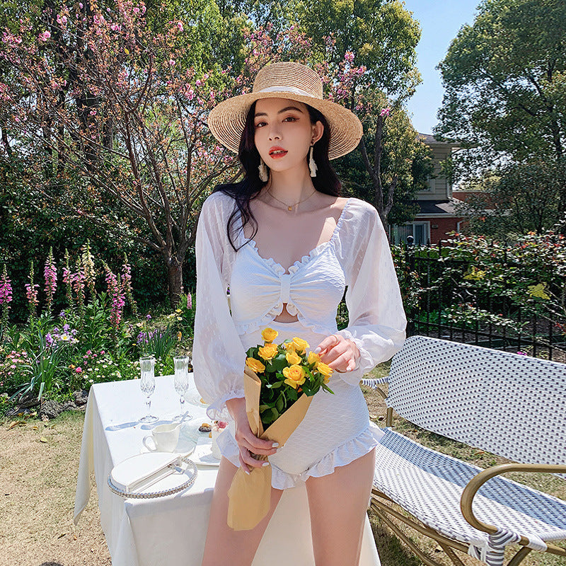Hot Spring Swimsuit Women Covering Belly Bathing Suit One-Piece Swimsuit New