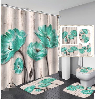 Shower Curtains and three piece bathroom set decor