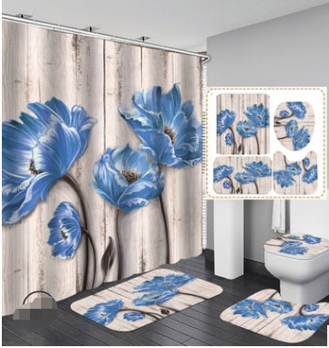 Shower Curtains and three piece bathroom set decor