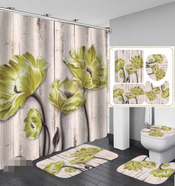 Shower Curtains and three piece bathroom set decor