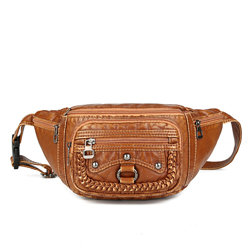 Fashion Rivets Women Belt Waist Bag Designer Fanny Pack Soft Simple Female Phone Pockets Bags Branded Chest Bag Sac