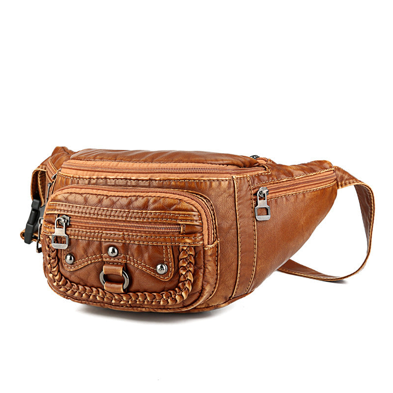 Fashion Rivets Women Belt Waist Bag Designer Fanny Pack Soft Simple Female Phone Pockets Bags Branded Chest Bag Sac