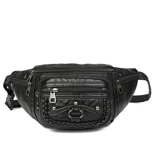 Fashion Rivets Women Belt Waist Bag Designer Fanny Pack Soft Simple Female Phone Pockets Bags Branded Chest Bag Sac