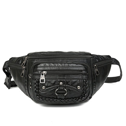 Fashion Rivets Women Belt Waist Bag Designer Fanny Pack Soft Simple Female Phone Pockets Bags Branded Chest Bag Sac