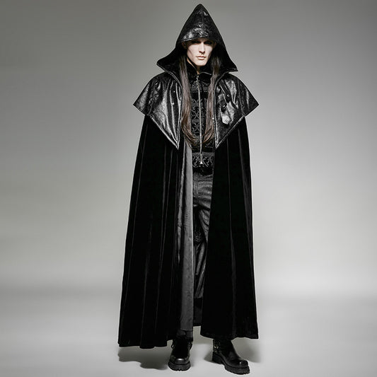 Men's Windbreaker Cloak Punk Retro Long Cloak Coat