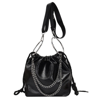 Pleated portable shoulder bag