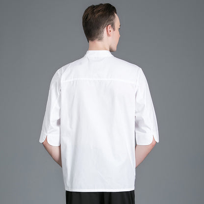 Breathable Hotel Kitchen Middle Sleeve Chef Suit