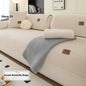 Lambswool Sofa Cushion Solid Color Non-slip Sofa Seat Cover Washable