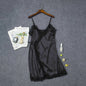 Women's Elastic Satin Nightdress  Lingerie Home Pajamas