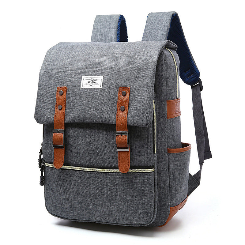 Vintage men women canvas backpacks school bags for laptop backpack with USB charging fashion travel