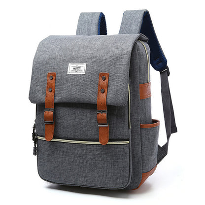 Vintage men women canvas backpacks school bags for laptop backpack with USB charging fashion travel
