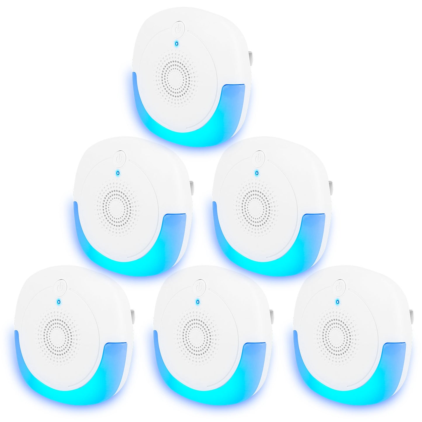 6 Pack Ultrasonic Pest Repellers Plug-In Indoor Pest Control Mouse Repellent Chaser Deterrent For Home Kitchen Office Warehouse Hotel