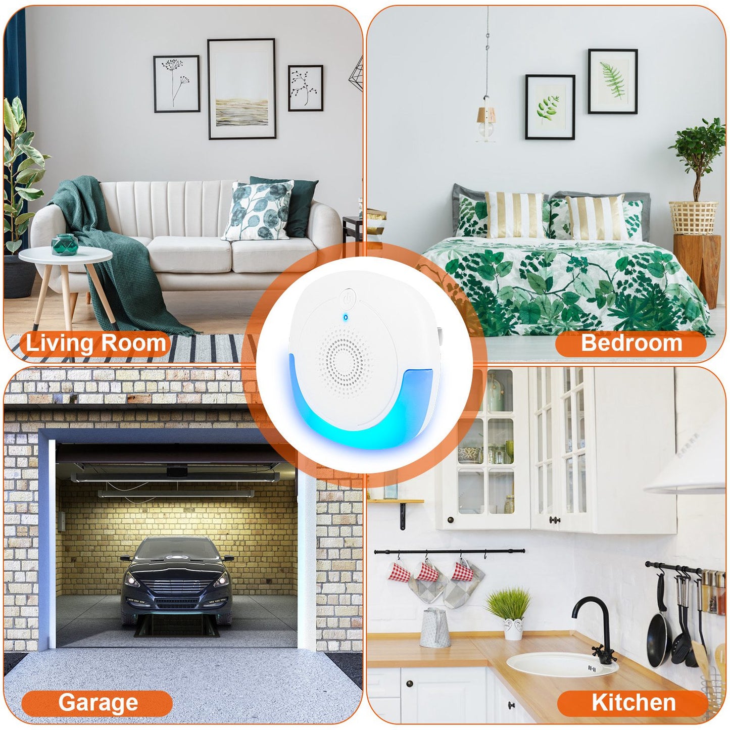 6 Pack Ultrasonic Pest Repellers Plug-In Indoor Pest Control Mouse Repellent Chaser Deterrent For Home Kitchen Office Warehouse Hotel