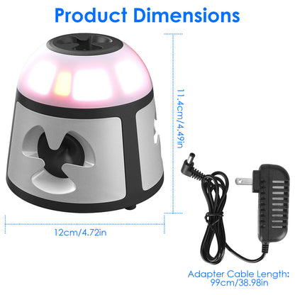 1Pc 360 Degree Ultrasonic Mice Repellent Indoor Rodent Repeller Rat Squirrel Rodent Control Device With 4 Modes 9 Strobe Lights Alarm Horn For Kitchen Warehouse