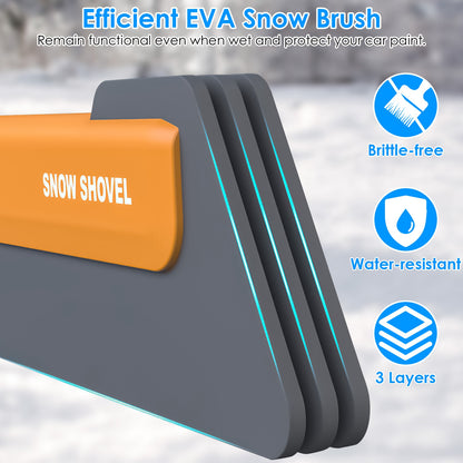 3 In 1 Car Snow Removal Shovel Tool Telescopic Windshield Ice Scraper Snow Brush
