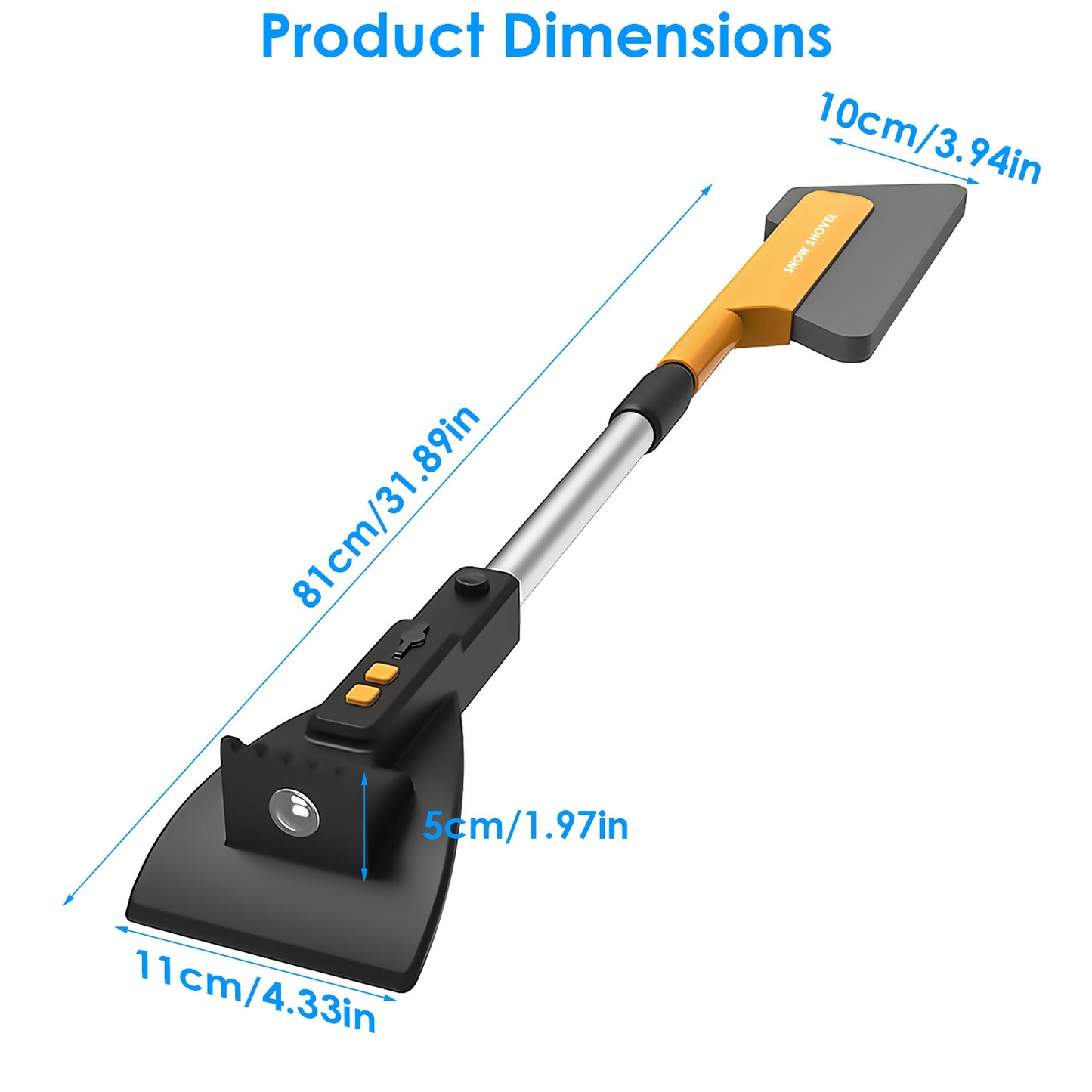 3 In 1 Car Snow Removal Shovel Tool Telescopic Windshield Ice Scraper Snow Brush