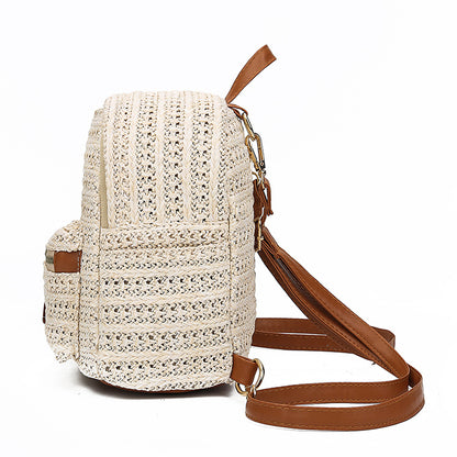 Straw Woven Backpack