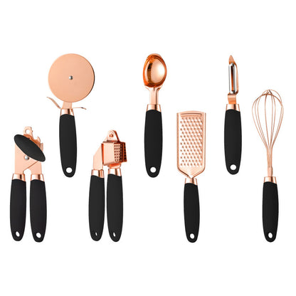 Kitchen Household Peeler Gadget Copper Plating 7 Piece Set