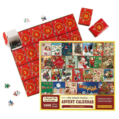 New 24 Boxes Christmas Advent Calendar Puzzle