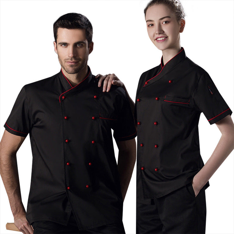 Fashion Summer Chef Clothes Short Sleeve Workwear