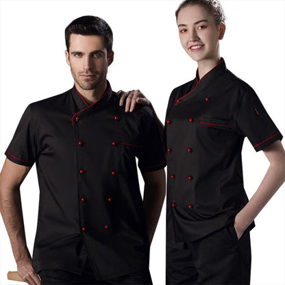 Fashion Summer Chef Clothes Short Sleeve Workwear
