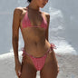 Women's Fashion Printed Tie Bikini Swimsuit