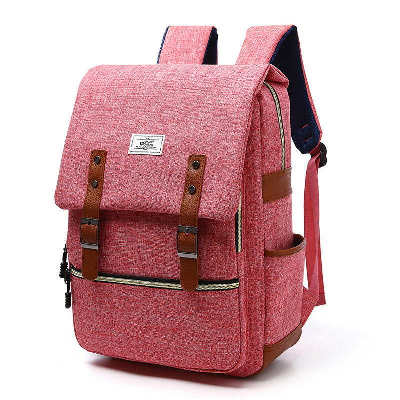 Vintage men women canvas backpacks school bags for laptop backpack with USB charging fashion travel