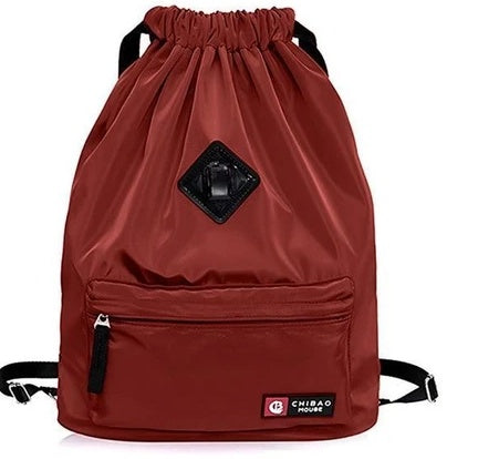 Waterproof leisure drawstring bag
