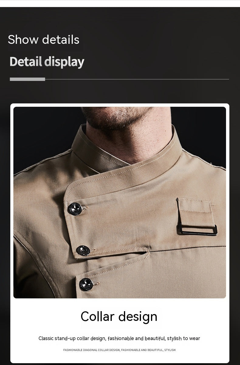 Hotel Chef Overalls Men's Short-sleeved Shirt