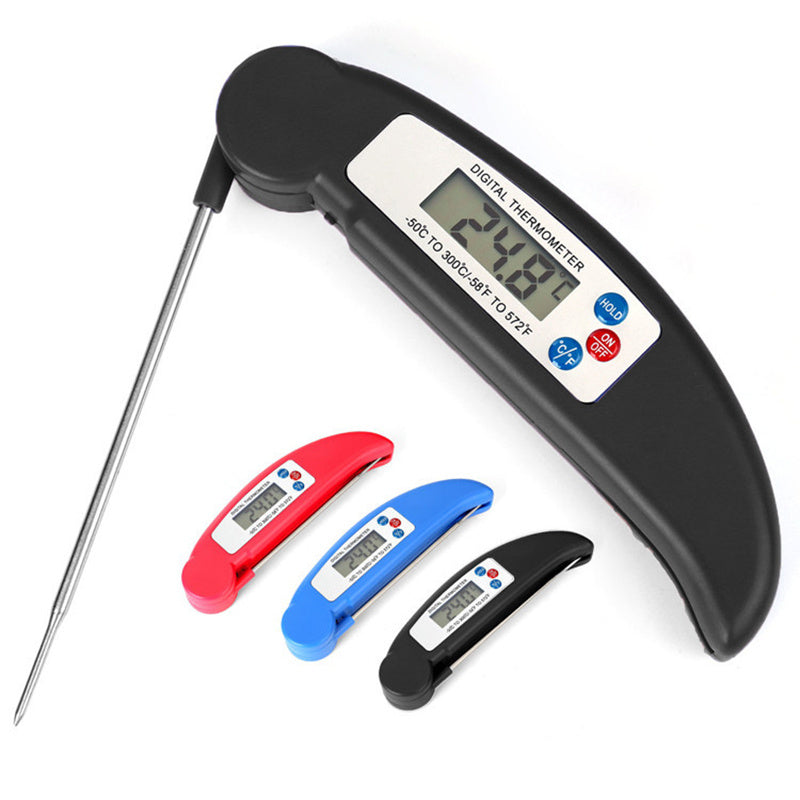 Folding food thermometer