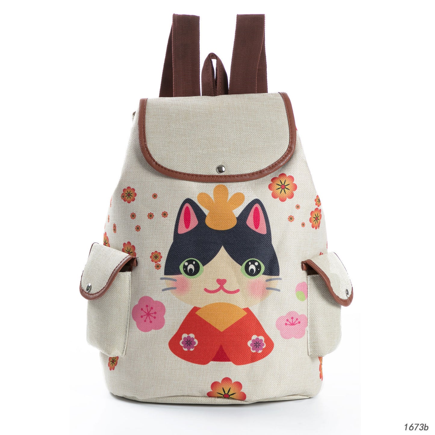 Retro Cute Cat Drawstring Backpacks