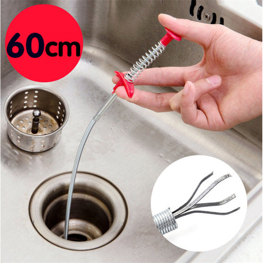 60CM Sewer Spring Pipe Dredging Tool Household Hair Cleaner Drain Clog Remover Cleaning Tools Household For Kitchen Sink Kitchen Gadgets