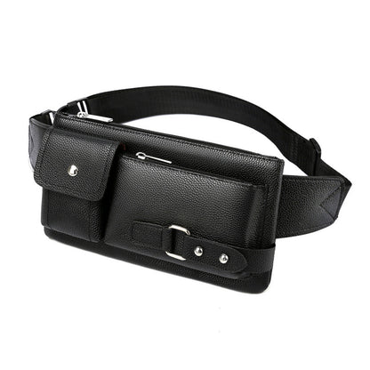 Men's Belt Bag Classic Solid Color Waist Bag Outdoor Leisure Travel Fanny Pack Purse