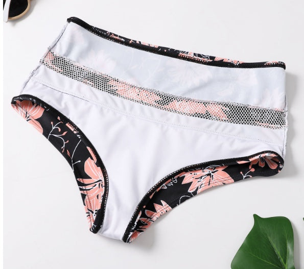 High-waist ruffled swimsuit