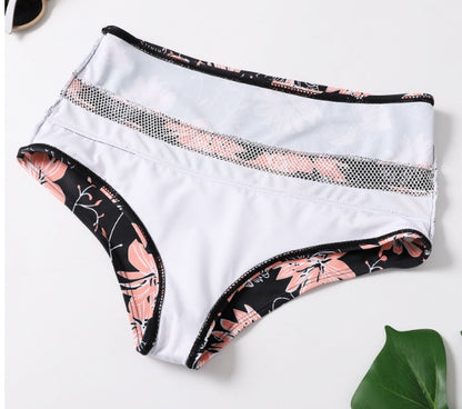 High-waist ruffled swimsuit