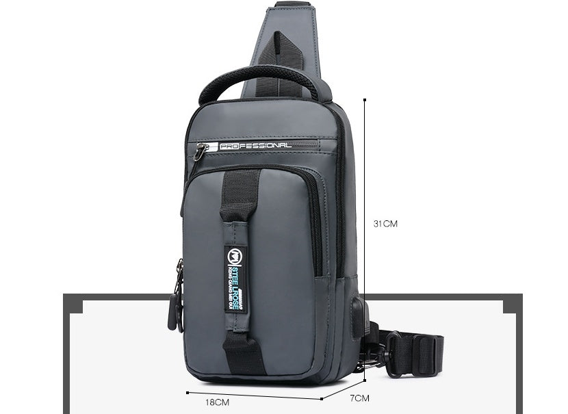 Men's outdoor waterproof diagonal bag