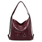 Soft leather diagonal shoulder bag