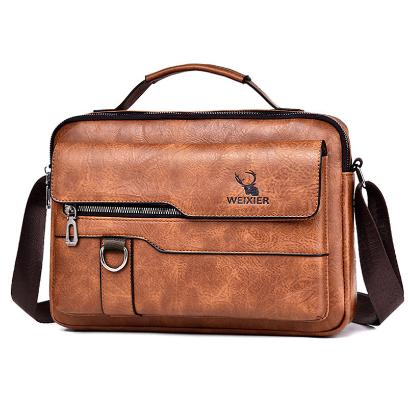 Men's Messenger Bag One Shoulder Retro Business Backpack