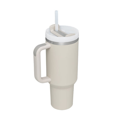 40 Oz Tumbler With Handle Straw Insulated, Stainless Steel Spill Proof Vacuum Coffee Cup Tumbler With Lid Tapered Mug Gifts Suitable For Car Gym Office Travel