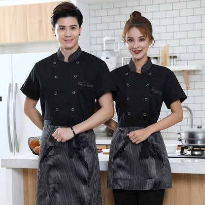 Summer Men's Chef Clothes Short Sleeve