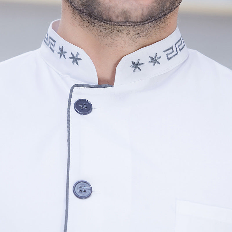 Hotel Chef Uniform Short-sleeved Overalls Restaurant