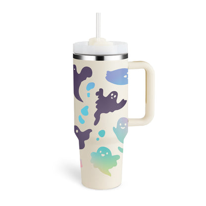 40 Oz Tumbler With Handle Straw Insulated, Stainless Steel Spill Proof Vacuum Coffee Cup Tumbler With Lid Tapered Mug Gifts Suitable For Car Gym Office Travel