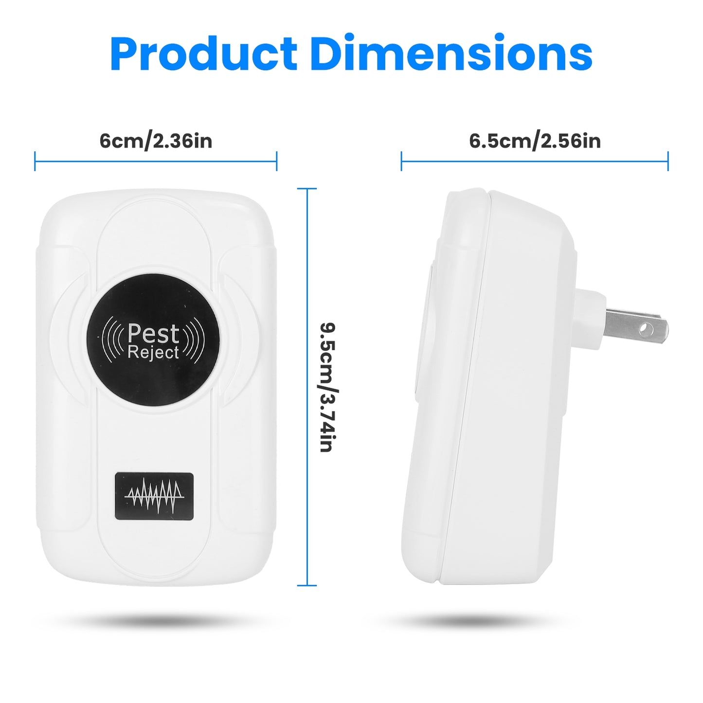 6 Pack 32-120KHz Ultrasonic Insect Repellent Indoor Plug In Bug Repellent Mosquito Roaches Mice Control With 3 Modes For Bedroom Garage Warehouse Office