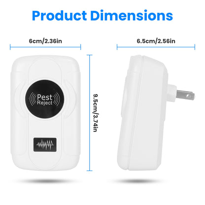 6 Pack 32-120KHz Ultrasonic Insect Repellent Indoor Plug In Bug Repellent Mosquito Roaches Mice Control With 3 Modes For Bedroom Garage Warehouse Office