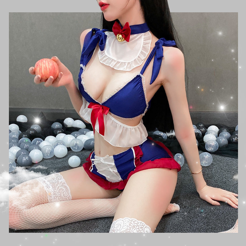 Sexy Lingerie Bow Cute Soft Girl Student Sexy Pajamas Uniform Suit Passionate Female Fantasy